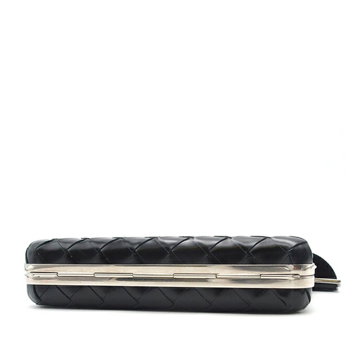 Black Bottega Veneta Spazzolato Intrecciato Box Messenger Bag