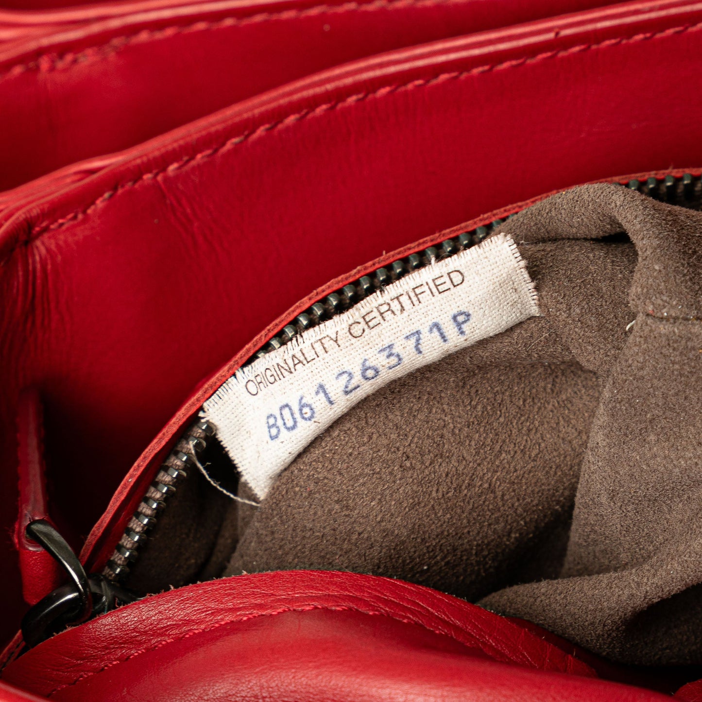 Red Bottega Veneta Mini Nappa Intrecciato Roma Satchel