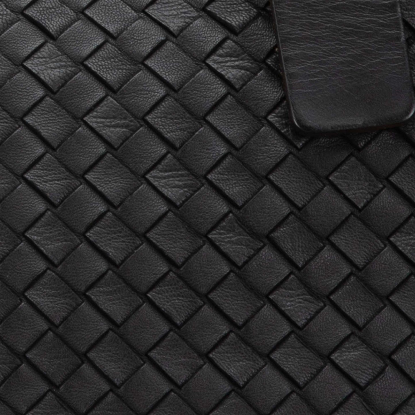 Black Bottega Veneta Nappa Intrecciato Belt Strap Tote