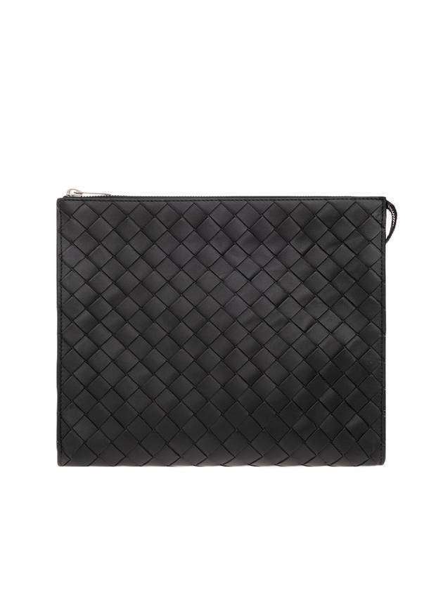 Bottega Veneta Men's Intrecciato Standing Crutch Bag Black