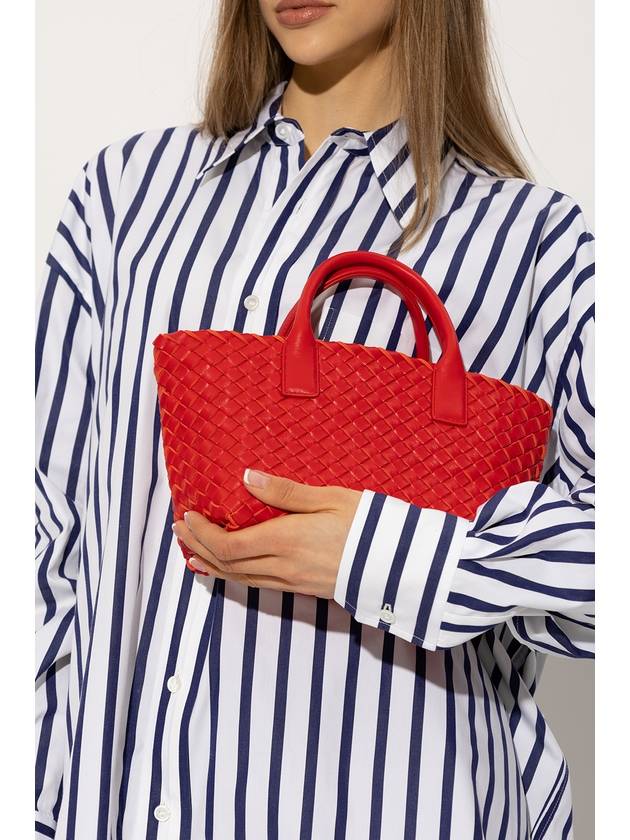 Bottega Veneta Bottega Veneta ‘Cabat Mini’ Shopper Bag, Women's, Red