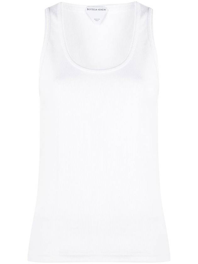 Bottega Veneta Slim Fit Stretch Cotton Sleeveless White