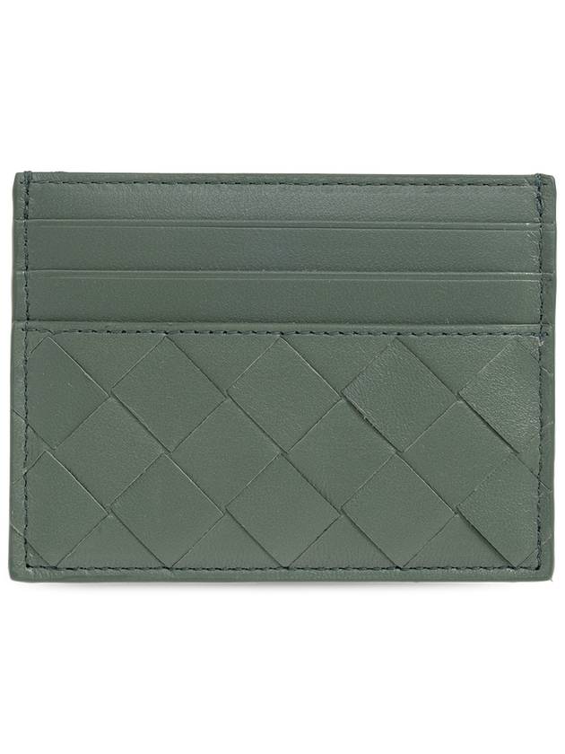Bottega Veneta Intrecciato Leather Card Wallet Aloe