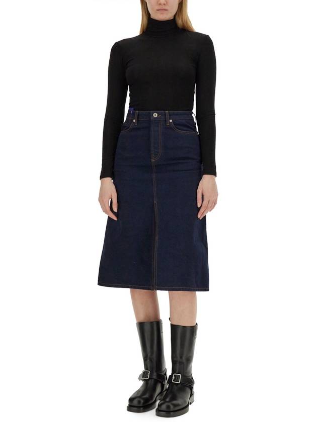 Burberry Japanese Denim Midi Skirt 8080783