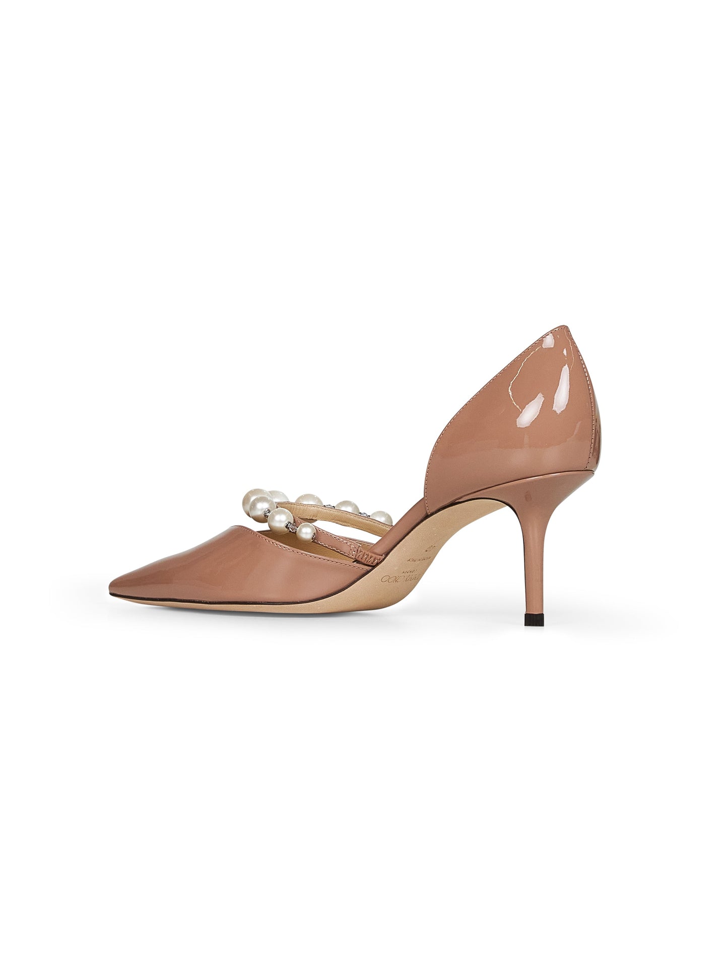 Jimmy Choo Women Nude Patent Leather Aurelie 65 Pumps