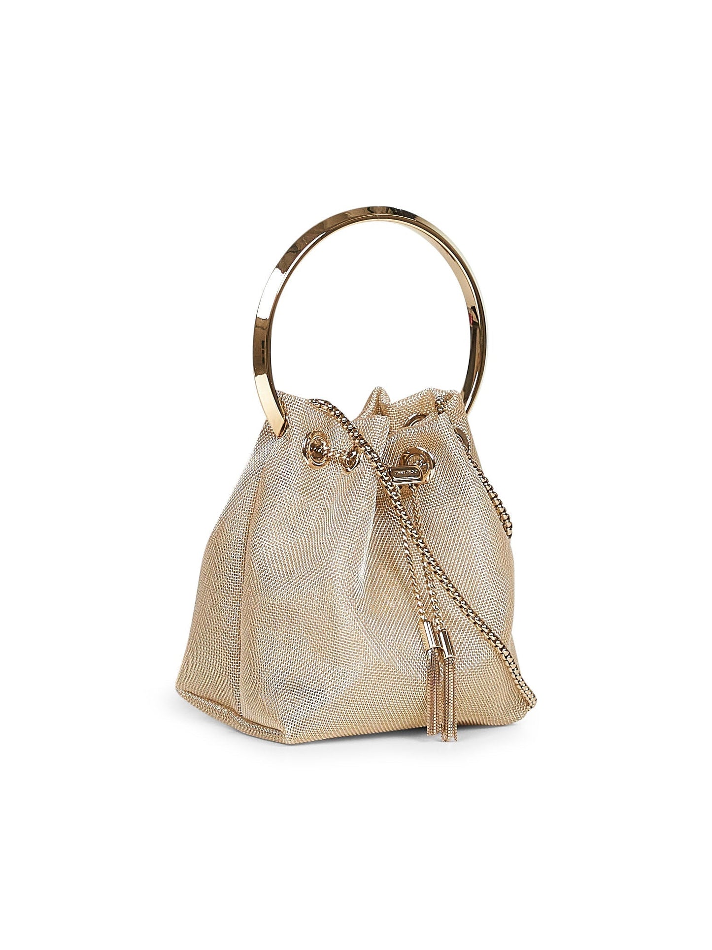 Jimmy Choo Women Champagne Bon Bon Bucket Bag