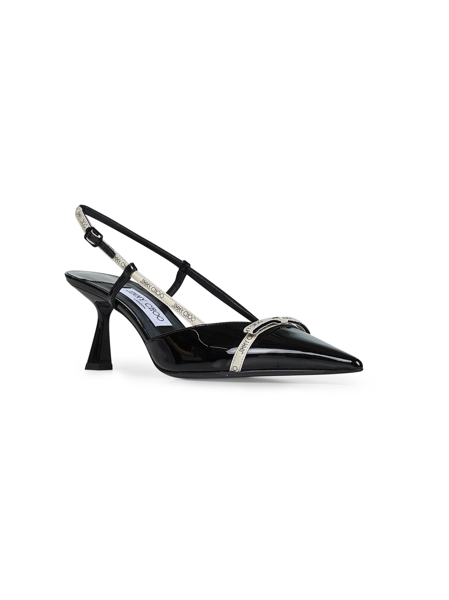 Jimmy Choo Women Black Patent Leather Camila 65 Slingback Pumps