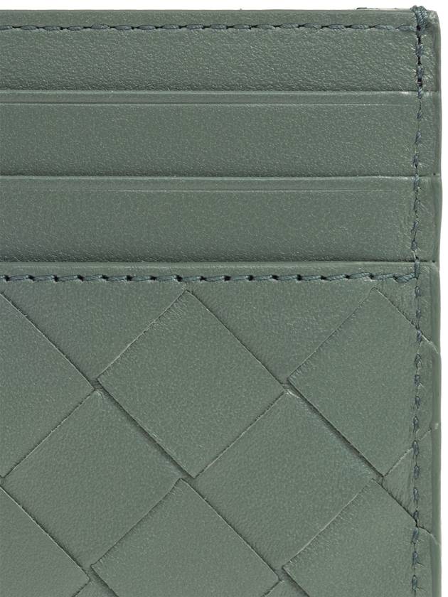 Bottega Veneta Intrecciato Leather Card Wallet Aloe