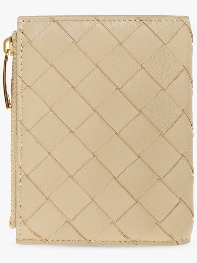 Bottega Veneta Bottega Veneta Leather Wallet, Women's, Beige