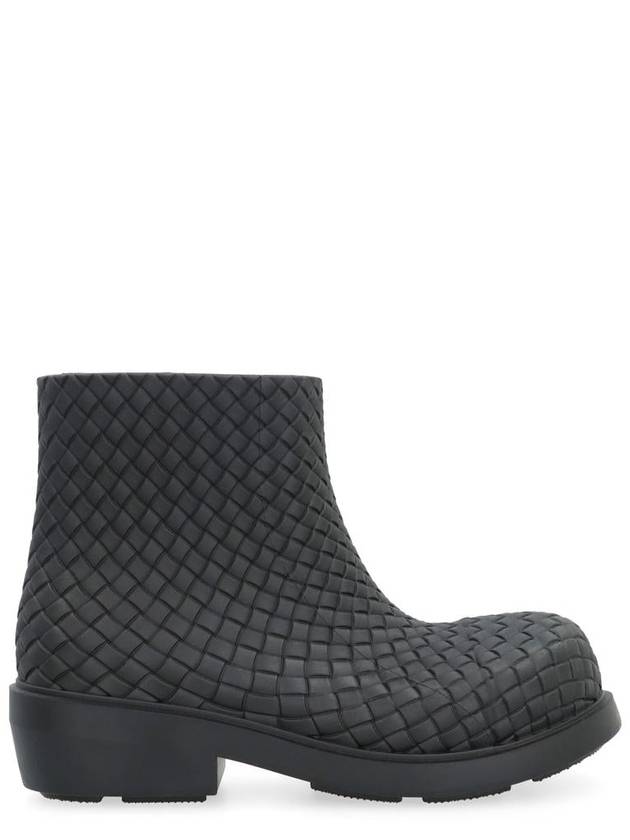 Bottega Veneta Fireman Rubber Rain Boots Black