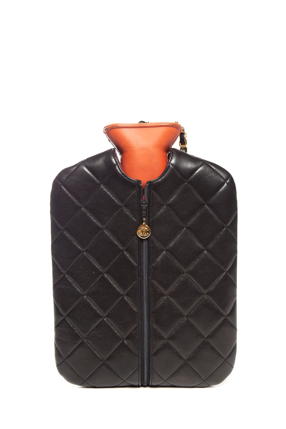 Chanel Vintage (1991-1994) Black Sac Hot Water Bottle Cross-Body