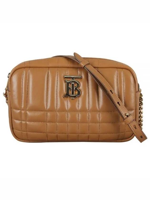 Burberry Lola Quilted Camera Shoulder Bag Tan