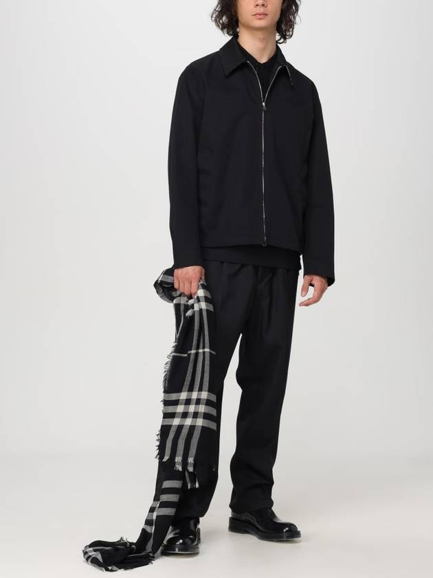 Burberry EKD Logo Embroidered Zip-Up Jacket Black