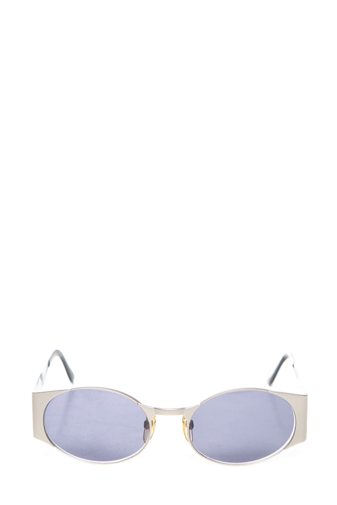 Chanel Silver Oval Sunglasses
