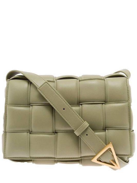 Bottega Veneta Gold Padded Cassette Cross Bag Travertine