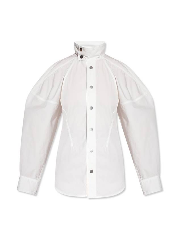 Bottega Veneta High Neck Puff Overfit Shirt