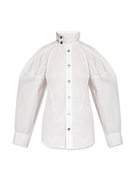 Bottega Veneta High Neck Puff Overfit Shirt