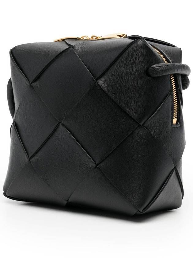 Bottega Veneta Cassette Intrecciato Mini Shoulder Bag Black
