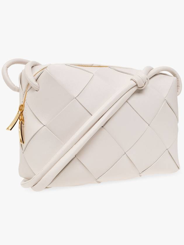Bottega Veneta Cassette Intrecciato Small Cross Bag White