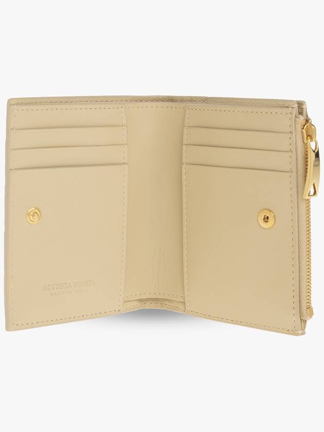 Bottega Veneta Bottega Veneta Leather Wallet, Women's, Beige