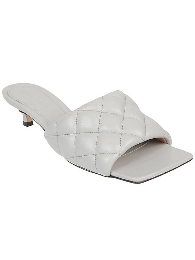 Bottega Veneta Padded Leather Mule Light Grey