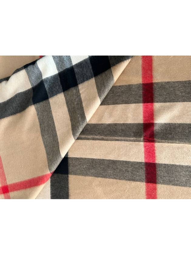 Burberry Wide Classic Check Cashmere Scarf Archive Beige