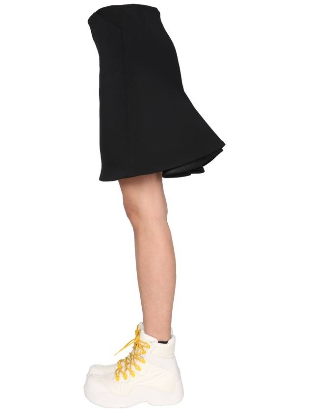 Bottega Veneta Grande Poudre A-Line Skirt Black