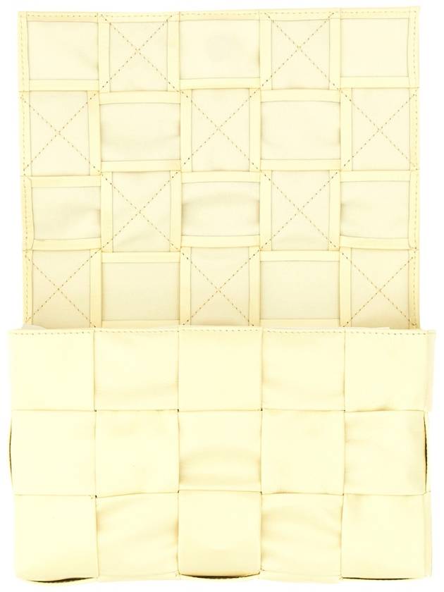 Bottega Veneta Intrecciato Triangle Buckle Cassette Cross Bag Yellow