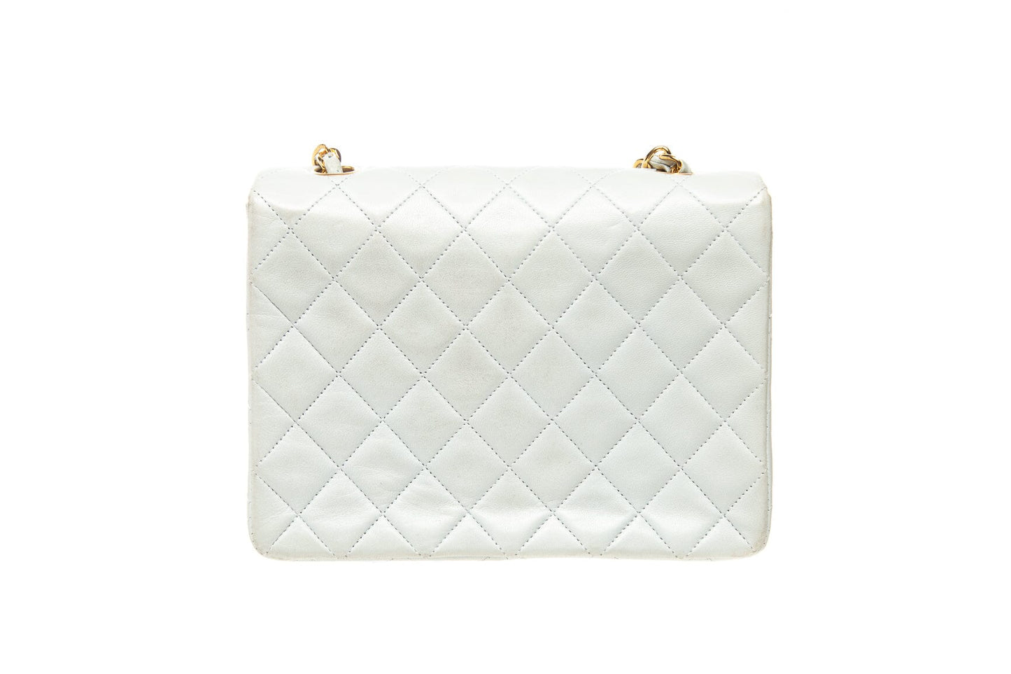 Chanel Vintage (1991-1994) Powder Blue Square Flap Shoulder Bag