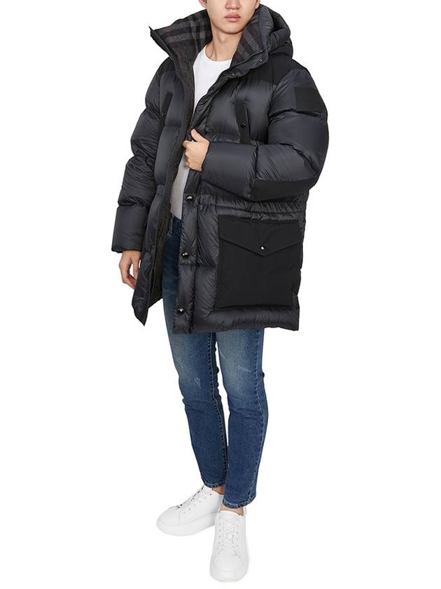 Burberry Lindford Long Down Padding Charcoal