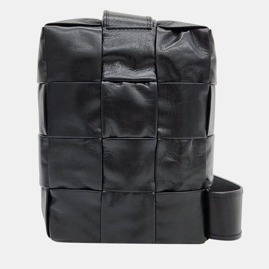 Bottega Veneta Black Leather Cassette Crossbody Bag