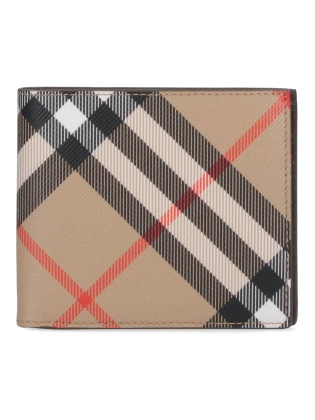 Burberry Check Half Wallet Beige