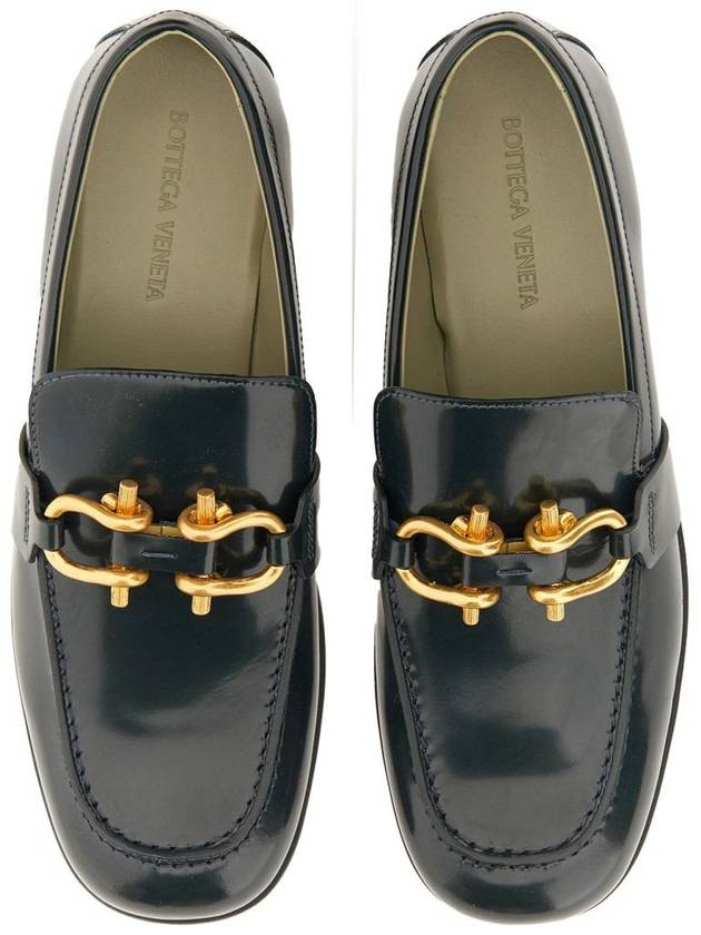 Bottega Veneta Leather Loafers Dark Green
