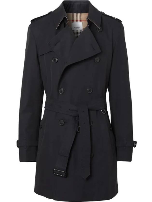 Burberry Men's Short Wimbledon Trench Coat Midnight Navy