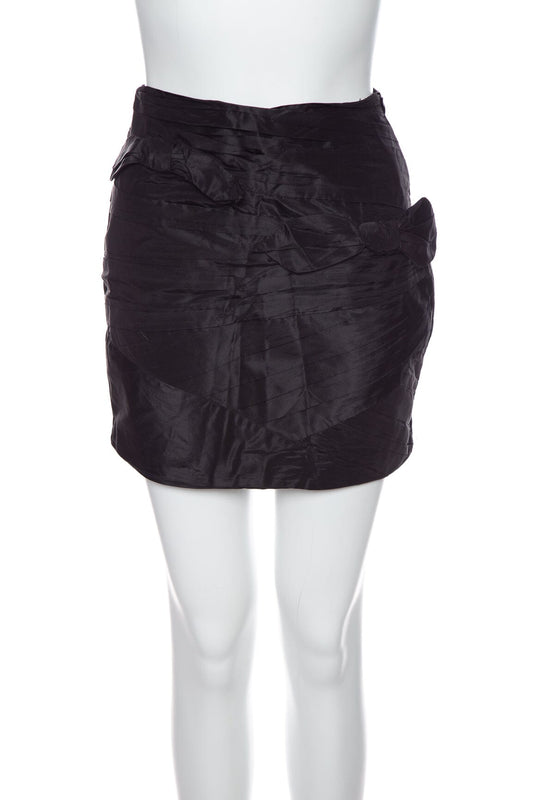 Valentino Black Taffeta Mini Skirt SZ XS