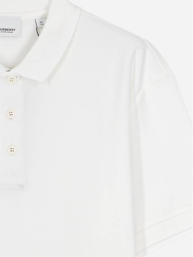 Burberry Monogram Motif Polo Shirt White