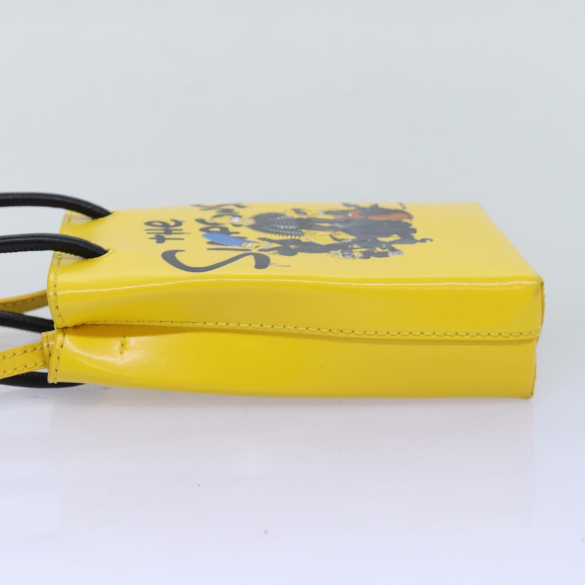 BALENCIAGA Phone Folder The Simpsons Bag Leather 2way Yellow 593826 Auth ar11851
