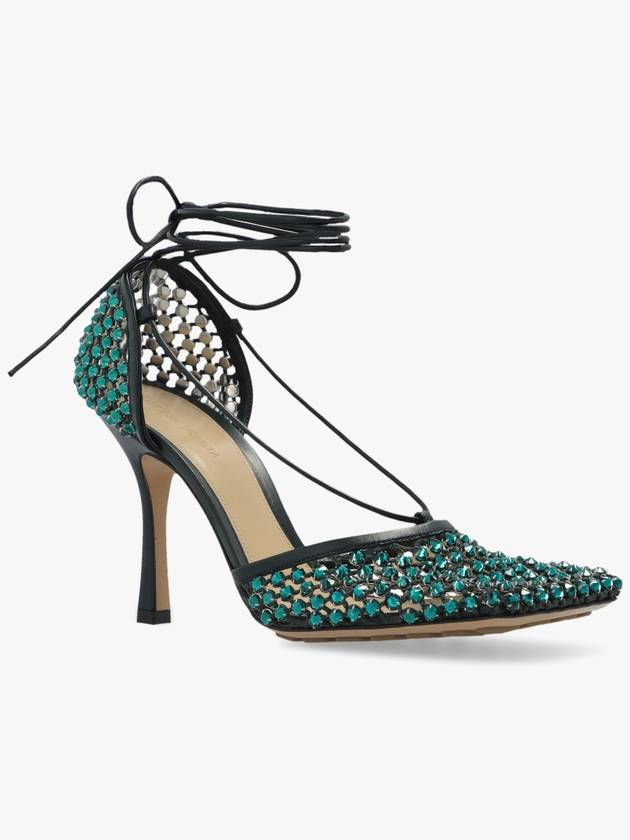 Bottega Veneta embellished stretch sandal heels