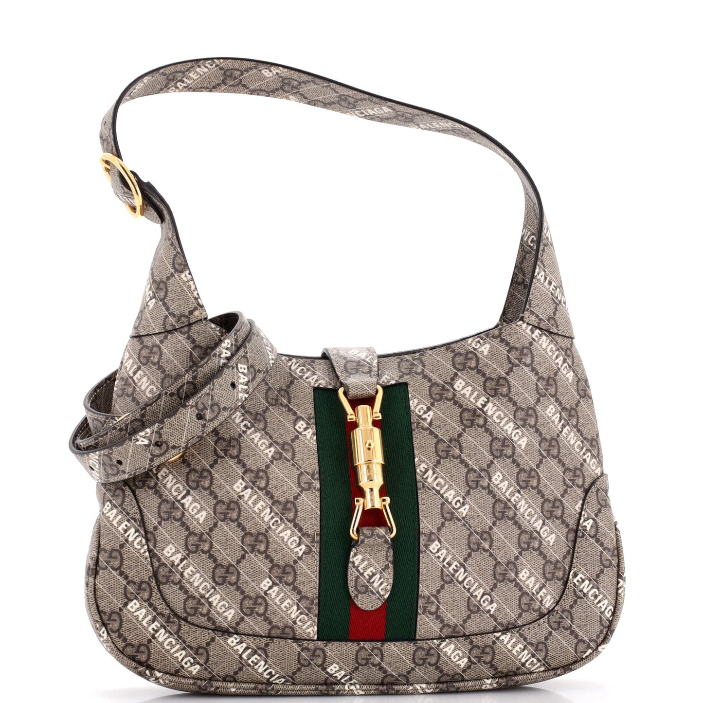 x Balenciaga The Hacker Project Jackie 1961 Hobo GG Coated Canvas Small