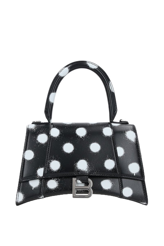 BALENCIAGA Hourglass Small Bag in Sprayed Polka Dots Print