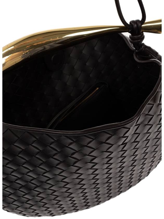 Bottega Veneta Medium Intrecciato Sardin Top Handle Tote Bag Dark Brown