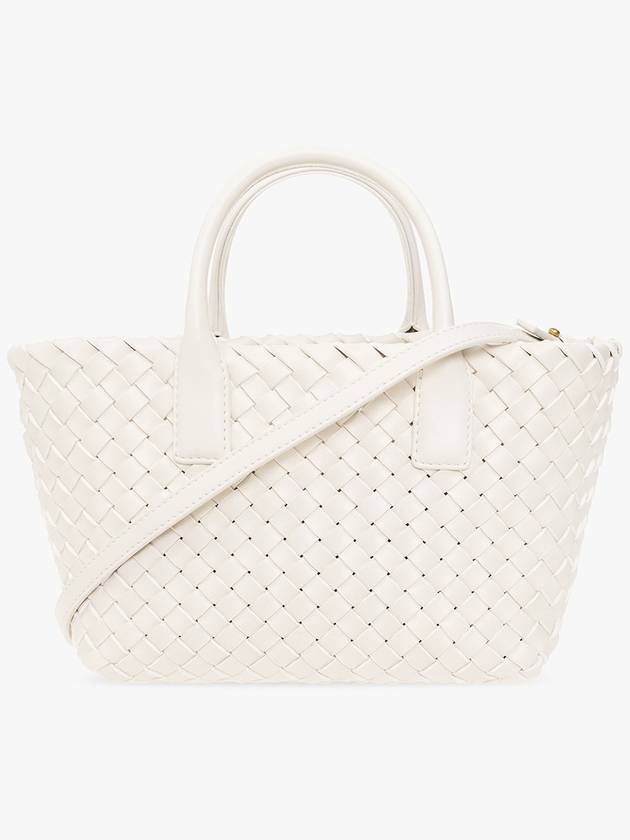 Bottega Veneta Mini Cava Tote Bag White