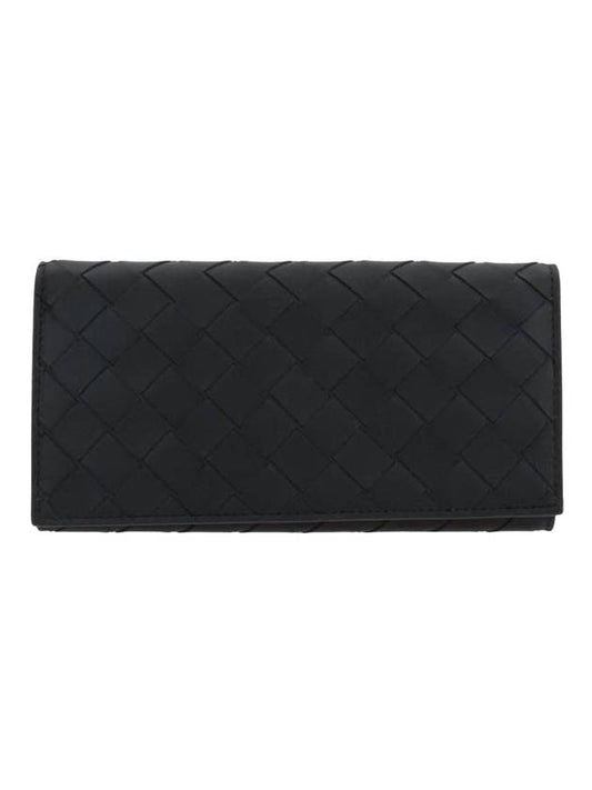 Bottega Veneta Intrecciato Long Wallet Black