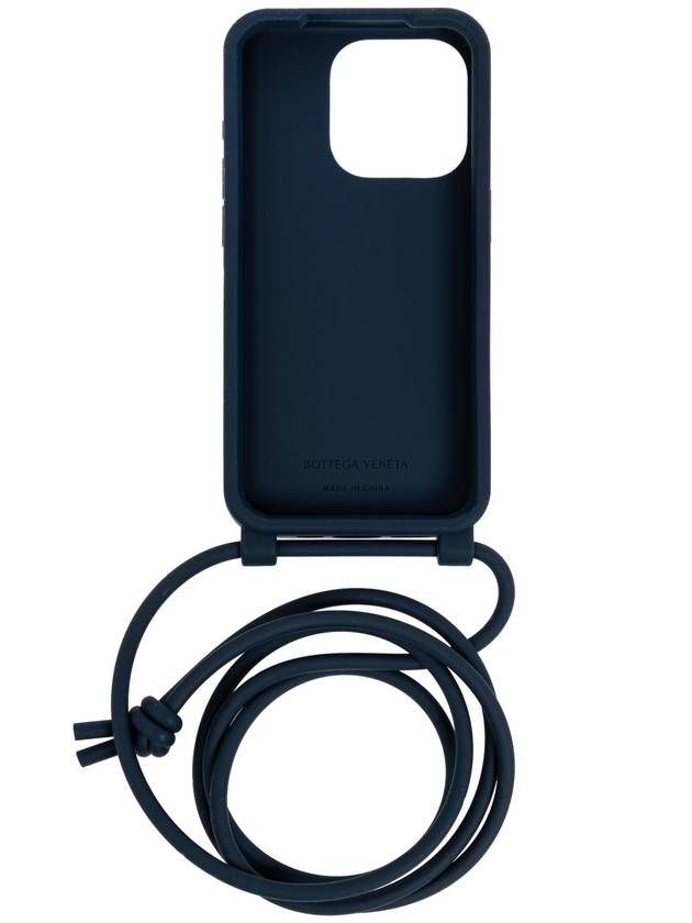 Bottega Veneta Strap iPhone 15 Pro Phone Case Deep Blue