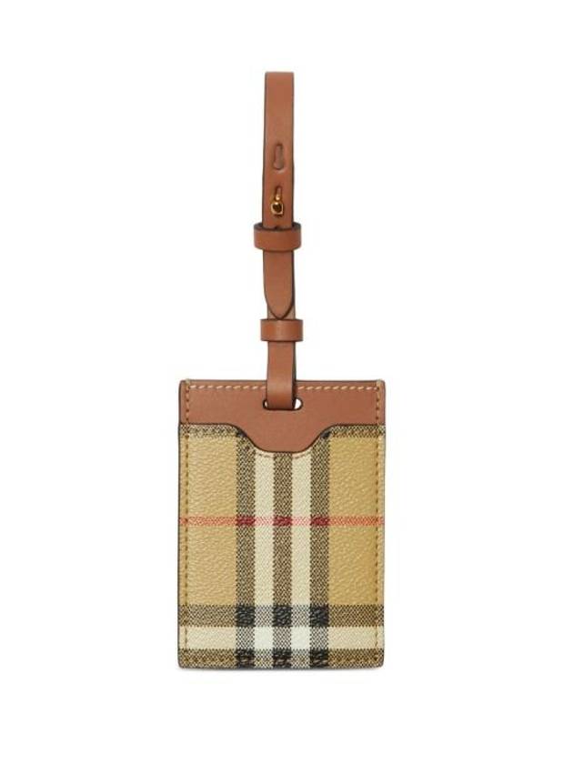 Burberry Check Luggage Tag Beige