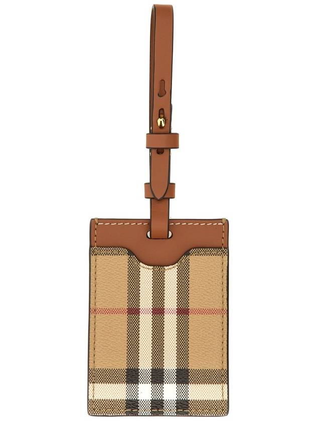 Burberry Check Luggage Tag Beige