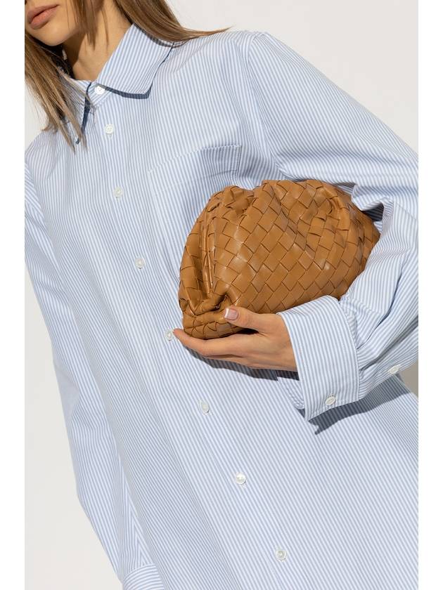 Bottega Veneta Women's Intrecciato Leather Pouch Bag Brown