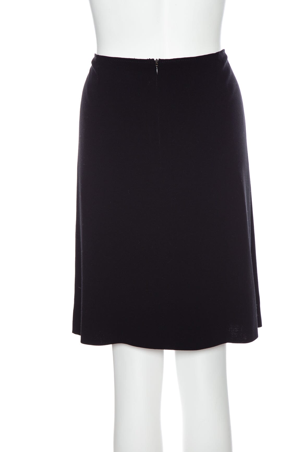 Chanel Vintage Black Pleated Detail Skirt SZ 40