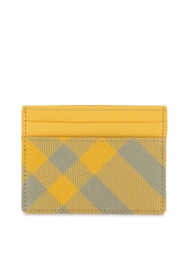 Burberry Check Card Wallet Yellow