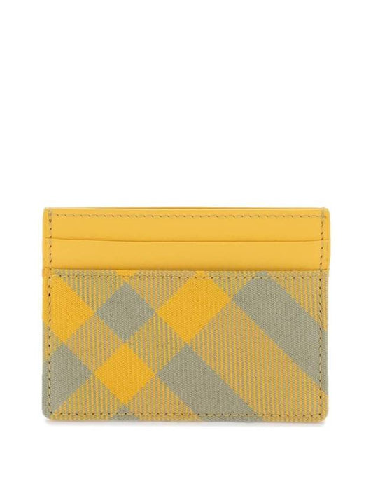 Burberry Check Card Wallet Yellow